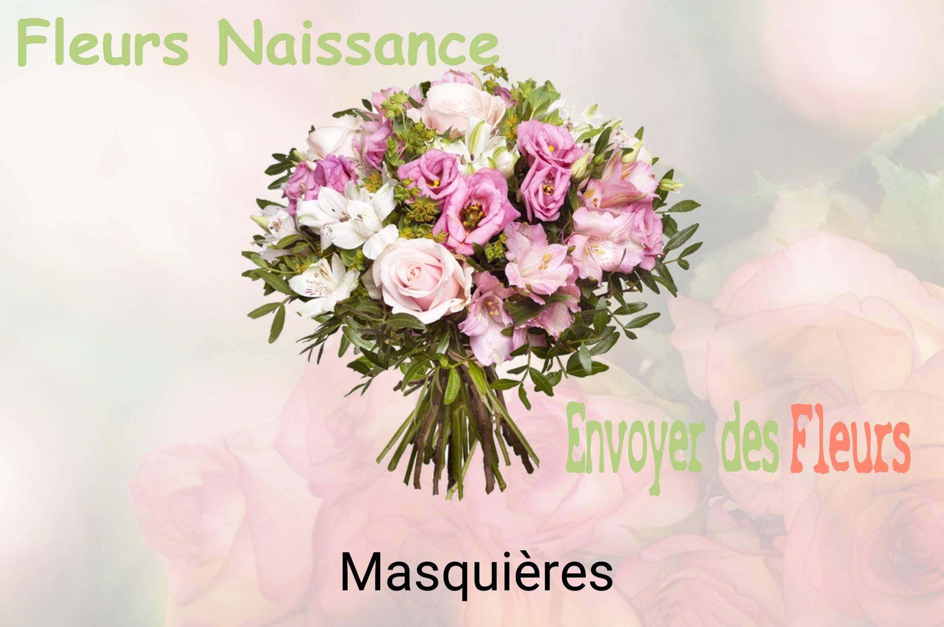 Bouquet de fleurs de naissance livré à Masquières