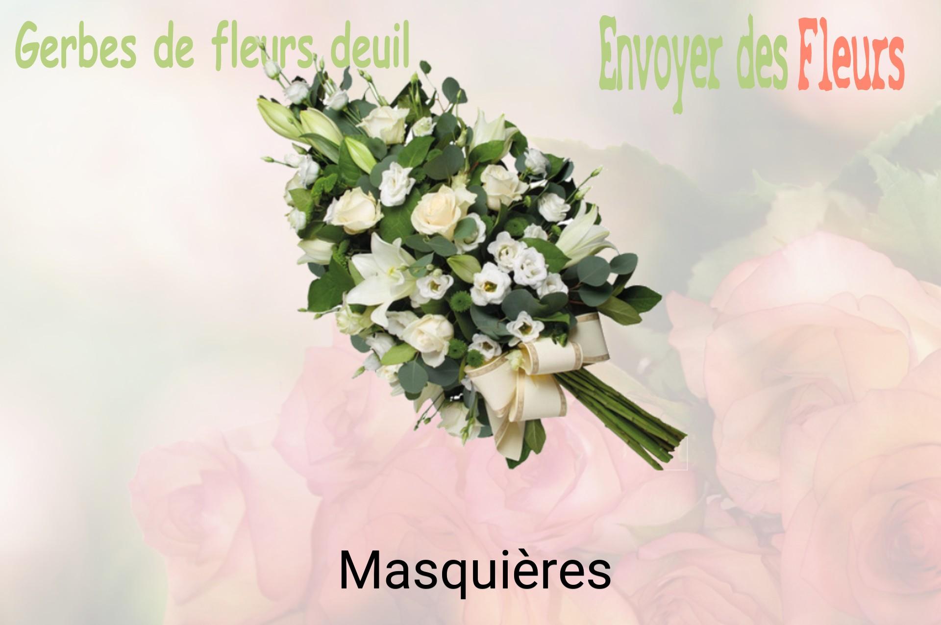Gerbe de fleurs de deuil livrée à Masquières